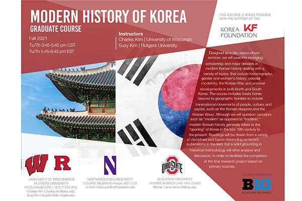 Modern History of Korea course flyer